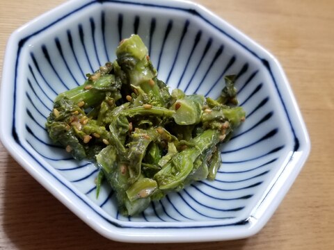 簡単☆菜の花のごまドレッシング和え